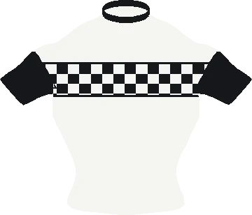 ’86 · Chequered band cycling jersey design