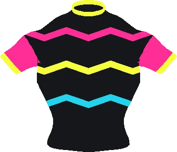 ’90 · Neon zigzag cycling jersey design